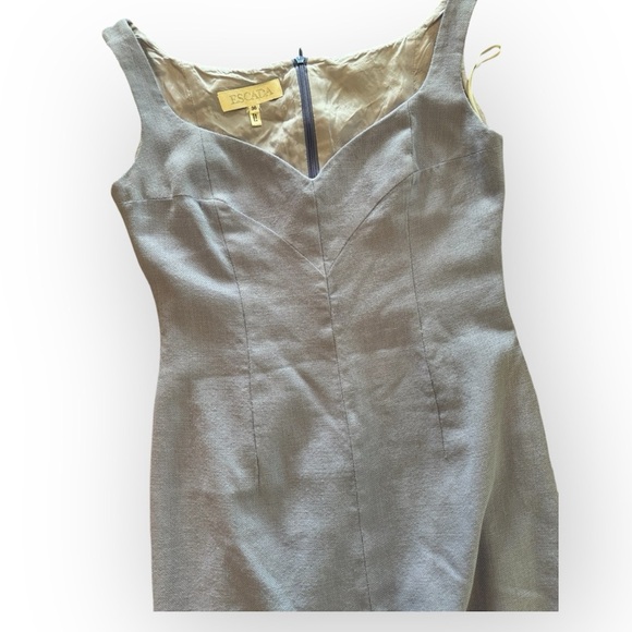 **HOST PICK** Vintage Escada Dress Sz 4 100% Wool Lilac Sleeveless Sheath - Picture 5 of 11